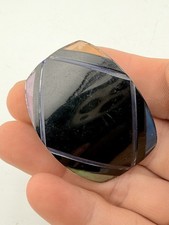 Antique Riveted Dress Or Shoe Clip Just 1 Black With Multicolored Corners France