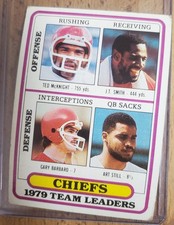 1980 Topps Ted McKnight/J.T. Smith/Gary Barbaro/Art Still Kansas City Chiefs #39