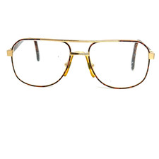 Vintage BerDel 8606 Tortoise Oval Made In Italy Full Rim Gold 20526