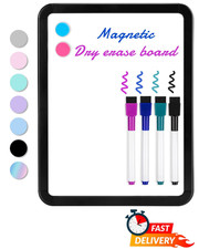 8.5x11 Magnetic Dry Erase Board Mini Whiteboard with Markers for Wall Fridge