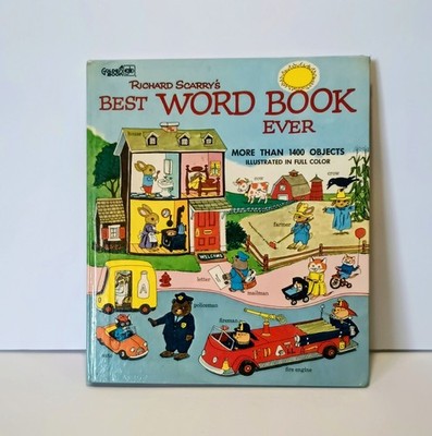 Richard Scarry's Best Word Book Ever Hardcover Illustrated Western 1980