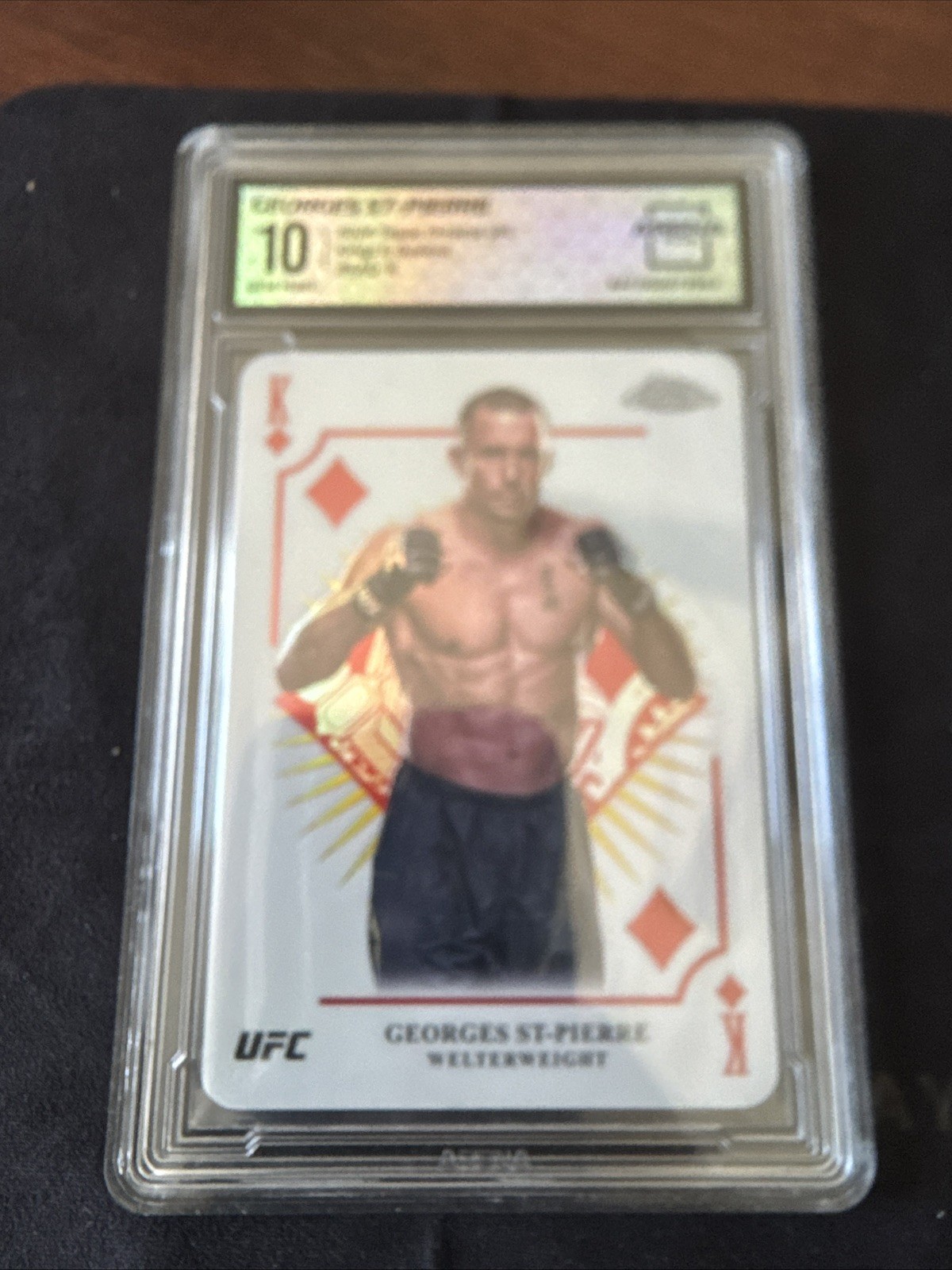 Georges St. Pierre GEM MT 2024 Topps Chrome UFC KINGS & QUEENS #KAQ6 