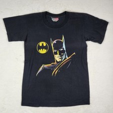 Vintage Batman DC Comic's 80s 1989 Black Short Sleeve Single Stitch Size M USA