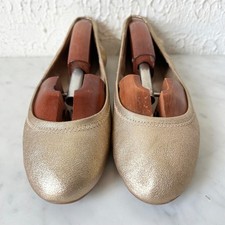 Cole Haan Ballet Flats Zero Grand S Women's Size 6 Metallic Gold Leather