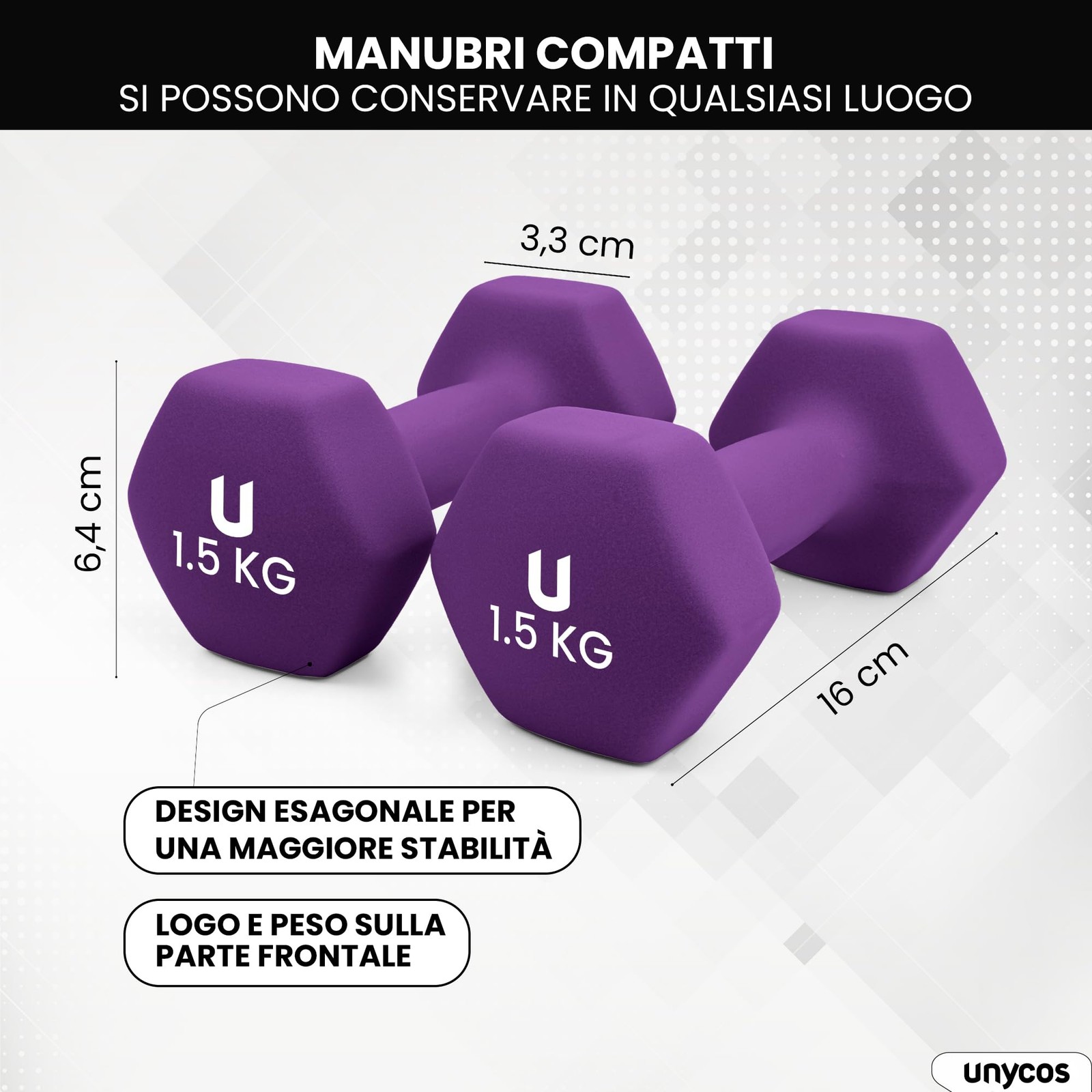 unycos Coppia di Manubri 【1-10 kg】 in Neoprene Antiscivolo Set di Pesi per foto 5