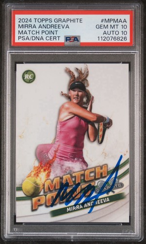 Mirra Andreeva #MP-MAA 2024 Topps Graphite Match Point card