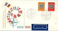 GOLDPATH: Netherlands cover 1959 first day airmail CV944_P20