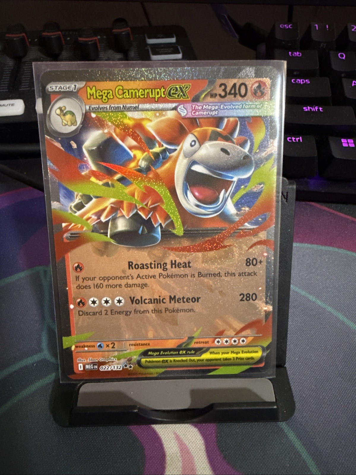 Mega Camerupt ex 022/132 Mega Evolution Double Rare Pokemon Card