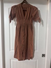 Cider Women’s Dress boho Earthy Button Up Size  XS