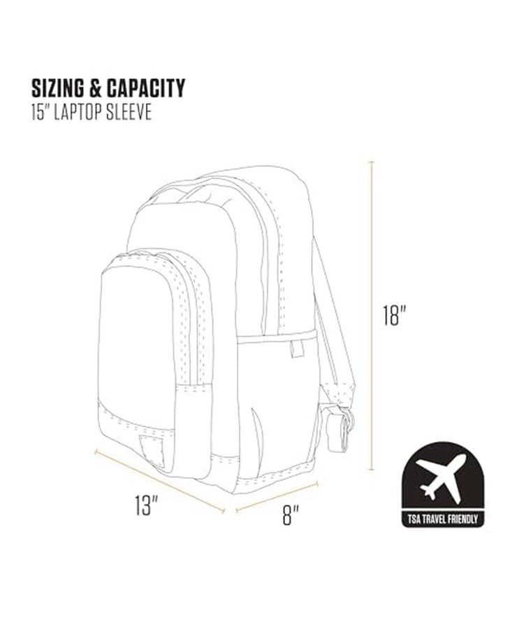 Carhartt 25L Classic Backpack, Durable Water-Resistant Pack W/ 15" Laptop Black thumbnail 5