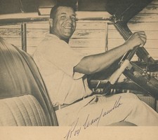 Roy Campanella Signed Photo. 1953 Pre-Accident. Driving Car. JSA