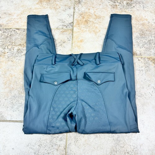 Esprit Full Seat Tights Womens Large Blue Breeches Equestrian Flap Pocket - Picture 6 of 9