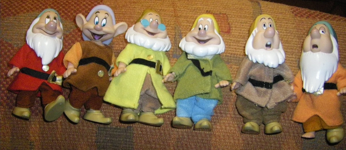 6 x vintage Simba Toys Disney Schneewitchen - Die sieben Zwerge