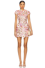 Bronx and Banco Jasmine Floral Embroidery Minidress pastel pink multi , Small