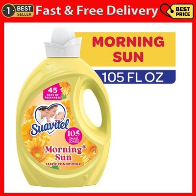 Suavitel Fabric Conditioner, Morning Sun,45 Days Fresh,105 fl oz Liquid Softener