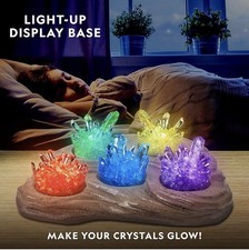 National Geographic Mega Crystal Growing Kit for - Grow 6 Crystals with Light