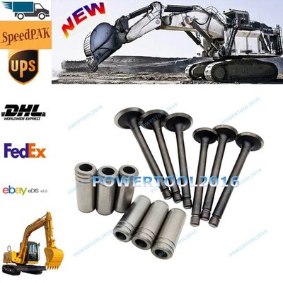 Brand New Durable Set Of Inlet & Exhaust Valve & Guides For Kubota D850 Engine