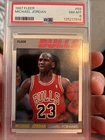1987 Fleer Basketball #59 Michael Jordan Chicago Bulls HOF PSA 8 NM-MT