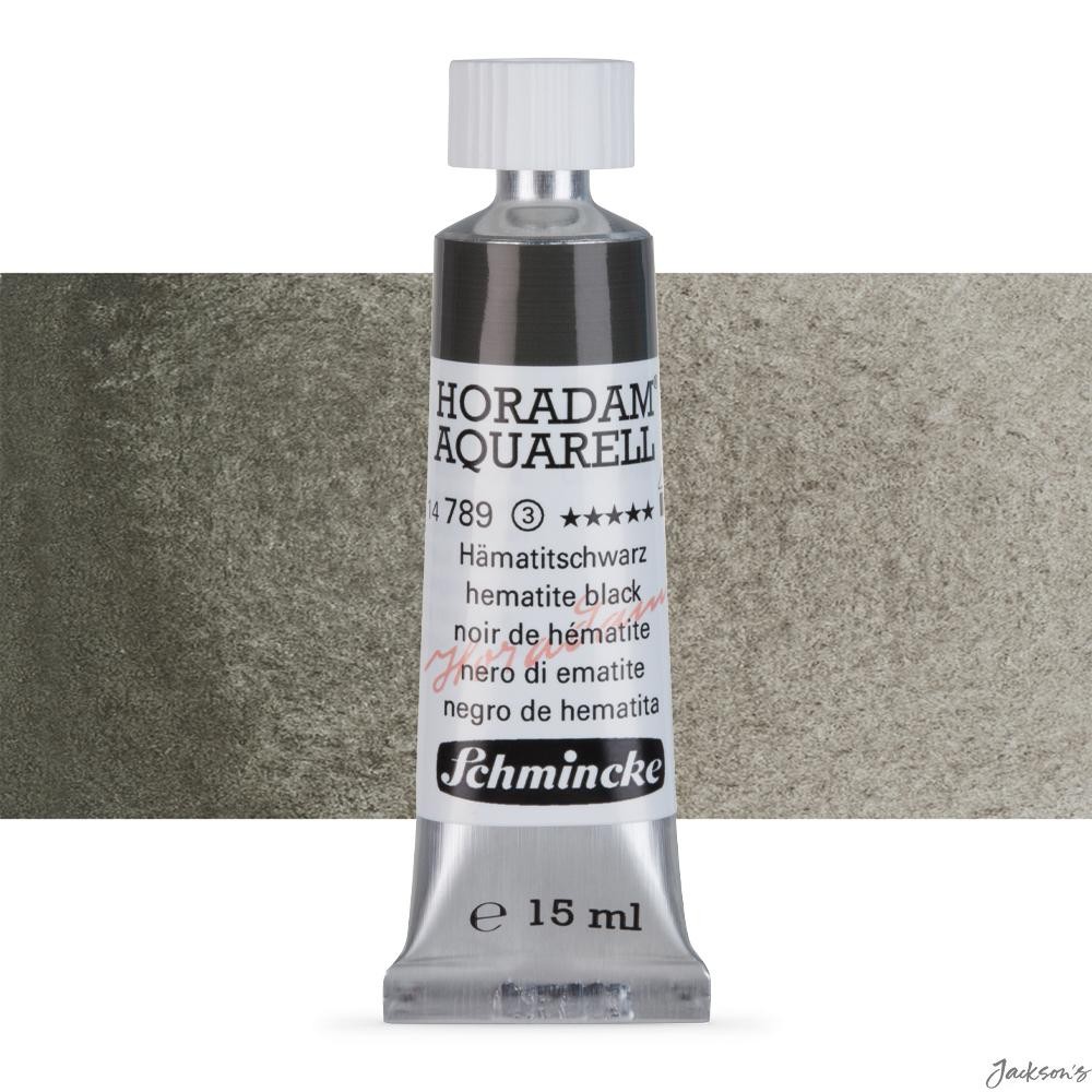 Schmincke Horadam Watercolour Paint Hematite Black 15ml Tube For Artists