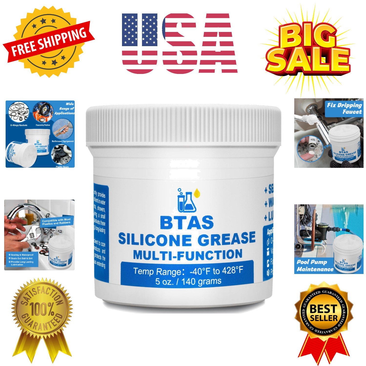 Grifo de fontanero piscina grasa de silicona, filtro de junta tórica junta de goma lubricante Foo...