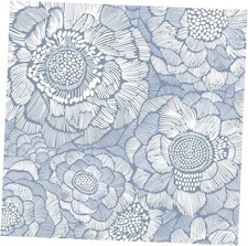 Floral Peel and Stick Wallpaper Flower Contact Paper Modern 17.3" x 78.7" Blue