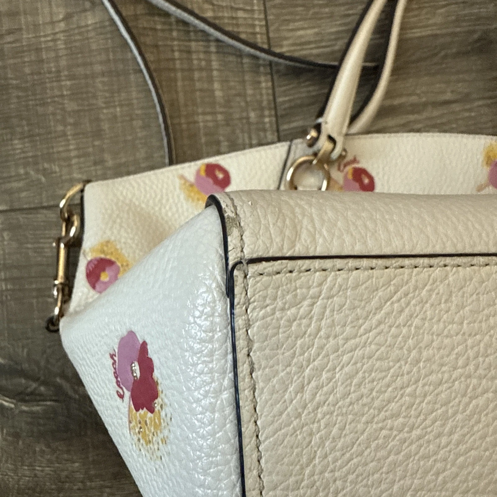 Borsa Coach Prairie originale con stampa floreale pop C5838