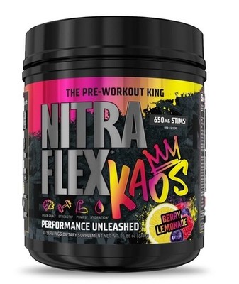 Nitraflex KAOS Berry Lemonade Pre-Workout Powder, Same DAY Shipping!!