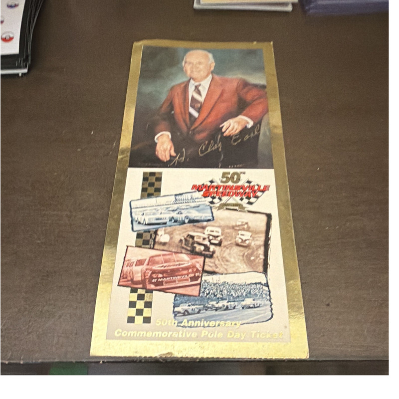 Martinsville Speedway 50th Anniversary Pole Day NASCAR Commemorative Ticket