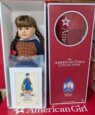 American Girl Molly 18" Doll Book Meet Accessories 35th Anniversary NEW in box 