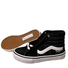 New Vans Sk8-Hi Men  s 5 Women 6.5 Black White High Top Skate Shoes PopCush