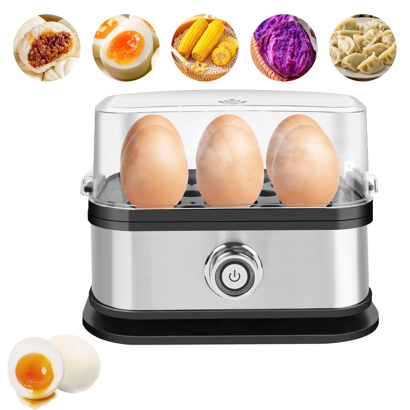 Egg Boiler Cooker Poacher Steamer Electric Boiled Eggs Omelette Maker Tool