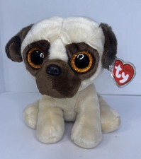 Ty Classic Plush RUFUS the Pug Dog 9.5 inch Medium Plush Stuffed Toy NEW MWMTs