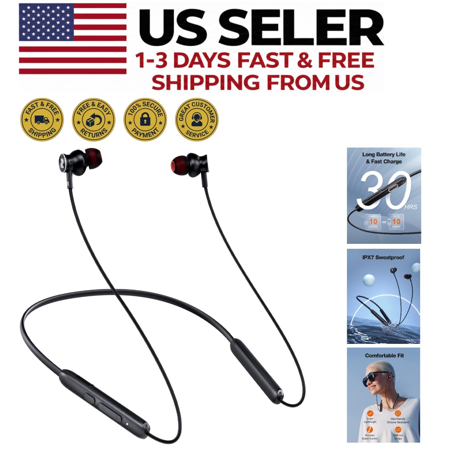 With Magnetic Design & Custom Fit Eartips