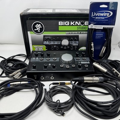 Mackie Big Knob Studio 2x2 Studio Monitor Controller Interface & Cables - Tested