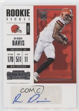 2017 Contenders Rookie Ticket/Rookie Ticket Variation Reggie Davis #291 Auto 4xw