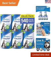 Extra Sticky Lint Roller 6 Pack of Refills Only - No Handle Included - 90 She...