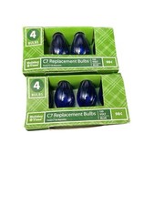 Holiday Time C7 Indoor/Outdoor Replacement Bulbs Candelabra Base Set 8 Blue