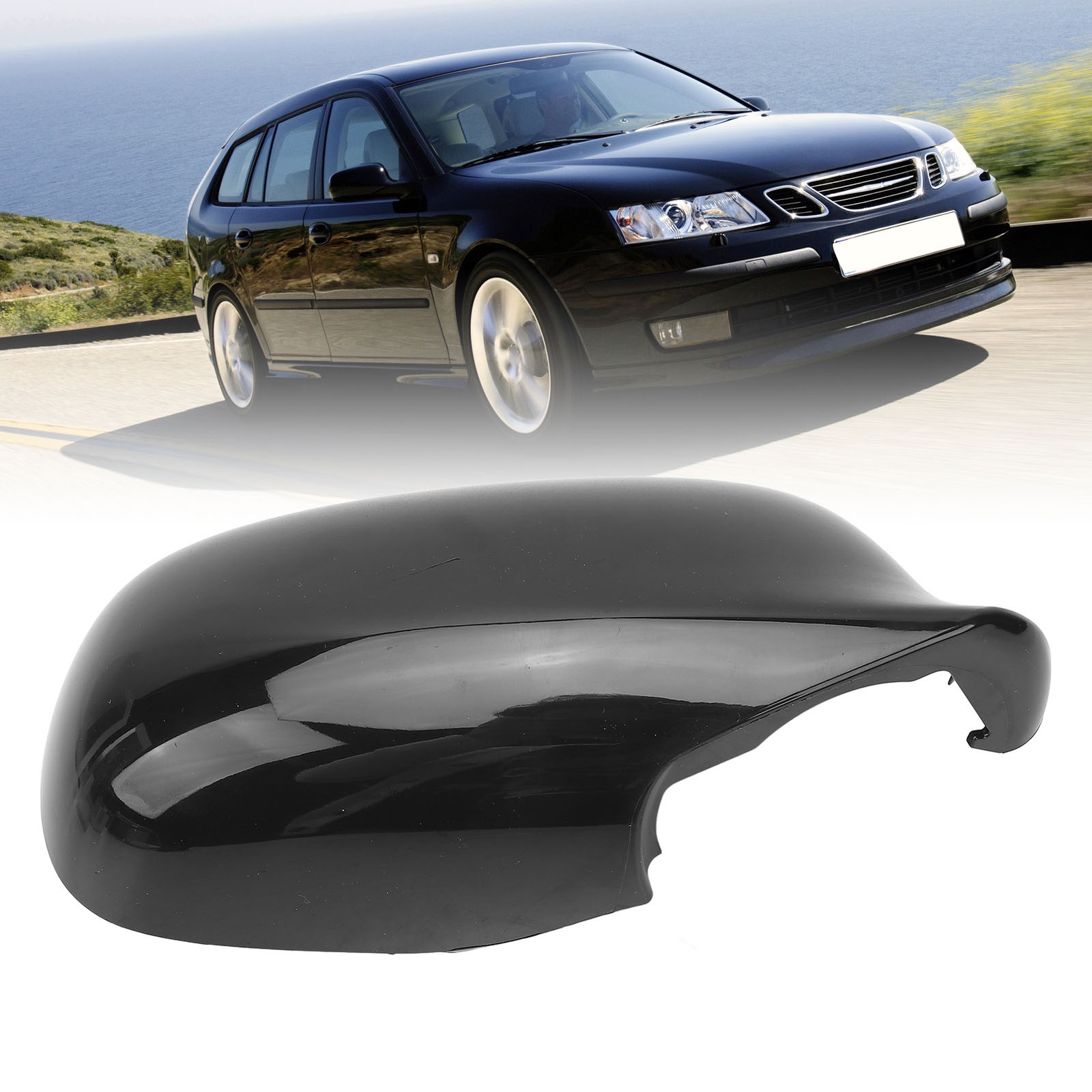 Rearview Mirror Cap Door Mirror Cap Stylish Black Wing Mirror Cover Colorfast