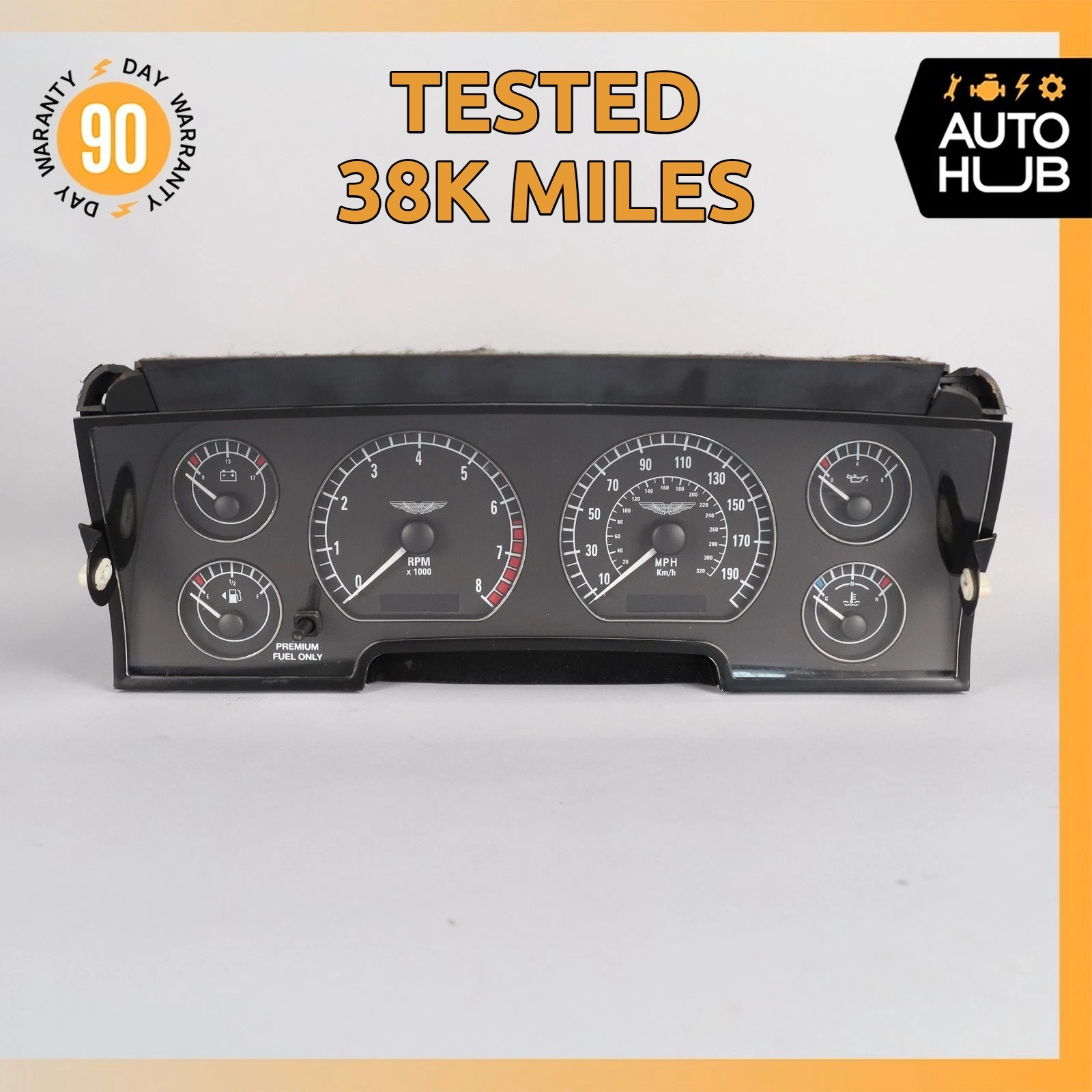 00-04 Aston Martin DB7 Vantage Automatic Instrument Cluster Speedometer OEM 38k