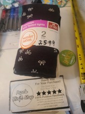 WONDERNATION TIGHTS 2 PACK  BLACK, WHITE SIZE M 7/10