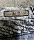 EUC Mens Brand Black Studded Distressed Slim Denim Blue Jeans 36x32 Pants — photo 9