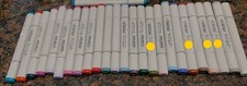 Copic Sketch Double Sided Markers - Lot of 45 - Barely Used Plus Copic Case 