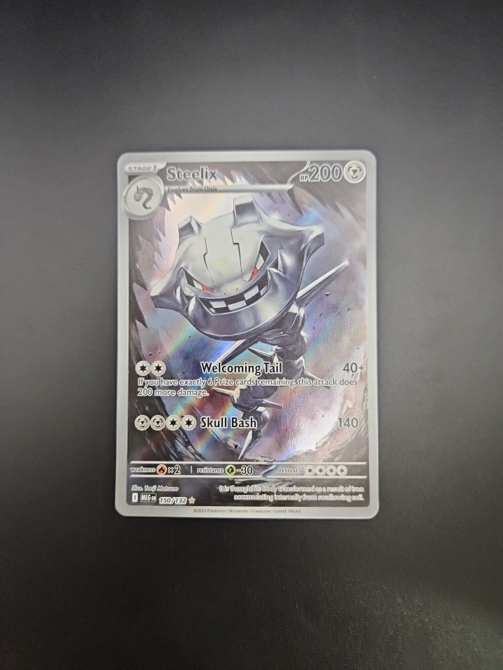 Pokemon TCG Card Steelix 150/132 Mega Evolutions Illustration Rare - NM