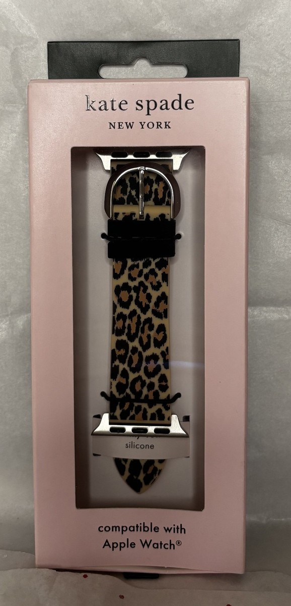 Kate Spade Leopard Print Apple Watch band 38/40mm NWT Slim Leather Leopard Band For Apple Watch Two Colors  main image 4
