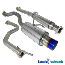 Fits 1992-2000 Honda Civic 24dr Ex Si 4 Burnt Tip Exhaust Catback System