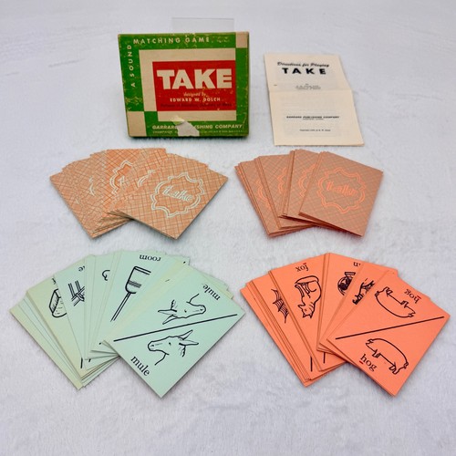 Vintage 1953 TAKE Sound Matching Card Game Edward W. Dolch 100% Complete - Picture 1 of 9