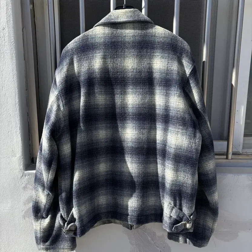 Bobson Check Pattern Wool Jacket Classic Style M-L - image 10