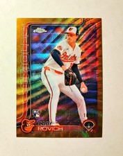 Cade Povich 2025 Topps Chrome RC GOLD Wave REFRACTOR 10/50 Orioles #140 Raw O6