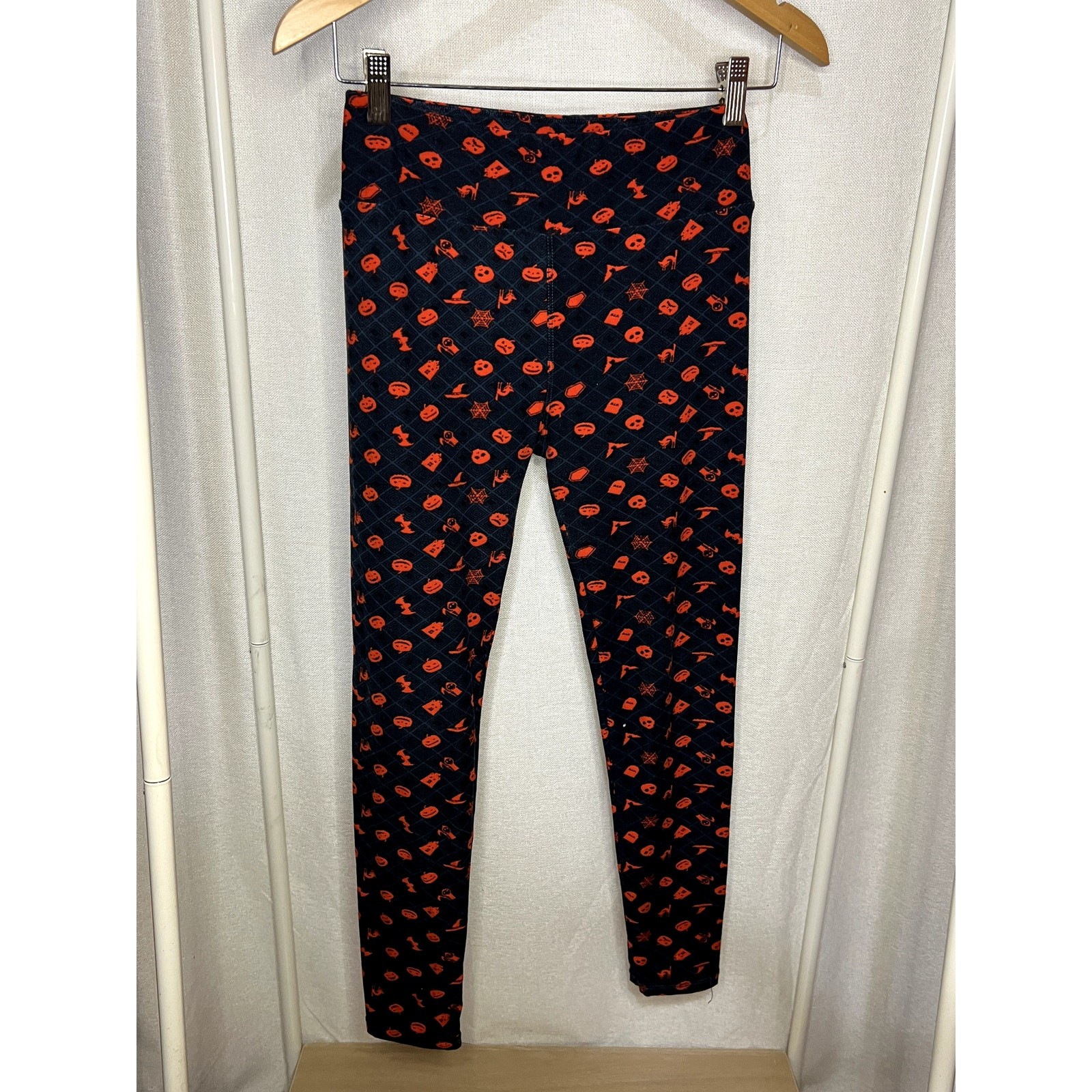 ALTRA Zucca autunnale Lularoe nera arancione. Leggings Halloween morbidi taglia unica