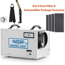 ALORAIR Sentinel HD55S 120 PPD Dehumidifier for Basement/Crawlspace 5y Warranty